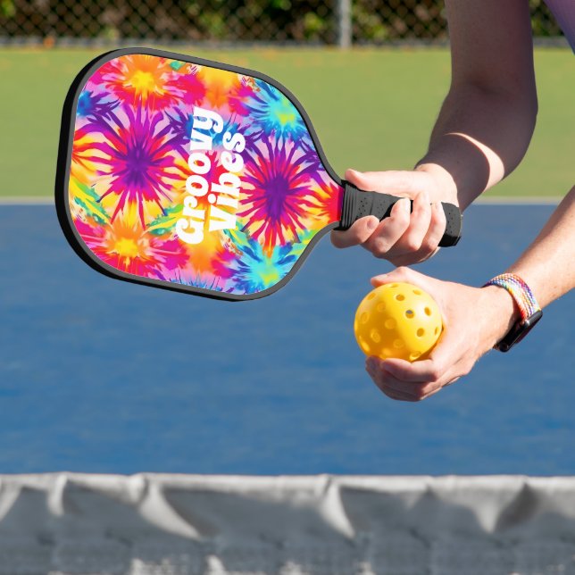 Groovy Vibes Gefärbte Krawatte individuell anpassb Pickleball Schläger (InSitu)