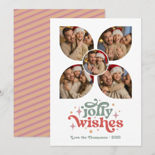 Groovy Vibes Retro-Fotocollage Weihnachten