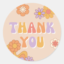 Groovy Vielen Dank, Ihr Sticker | Groovy Favor Tag