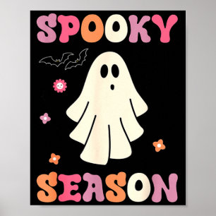 Groovy vintage Geist süße Halloween-Spooky-Saison Poster