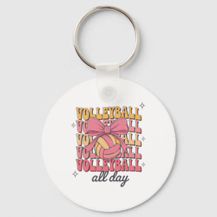 Groovy Volleyll Coquette Bow Girl Girl Women Volle Schlüsselanhänger