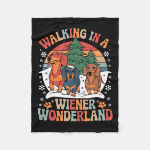 Groovy Walking in der Dackel Wunderland Dackel Tr Fleecedecke