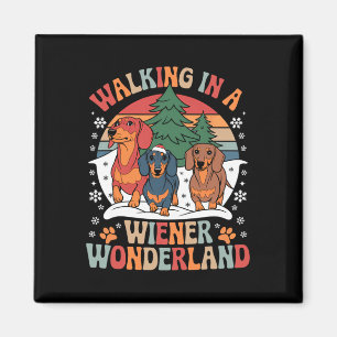 Groovy Walking in der Dackel Wunderland Dackel Tr Magnet