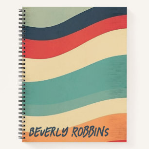 Groovy Waves Retro Notizbuch