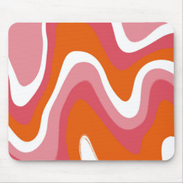 Groovy Wavy Farbige 70er Mousepad
