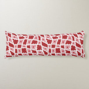 Groovy Wavy Trippy 60er Blume Karo Rot Rosa Seitenschläferkissen
