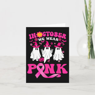 Groovy Wear Pink Brustkrebs Krieger Niedlich Ghost Karte