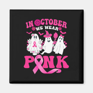 Groovy Wear Pink Brustkrebs Krieger Niedlich Ghost Magnet