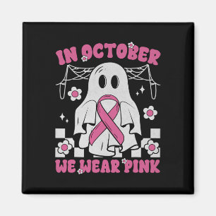 Groovy Wear Pink Brustkrebs Krieger Niedlich Ghost Magnet