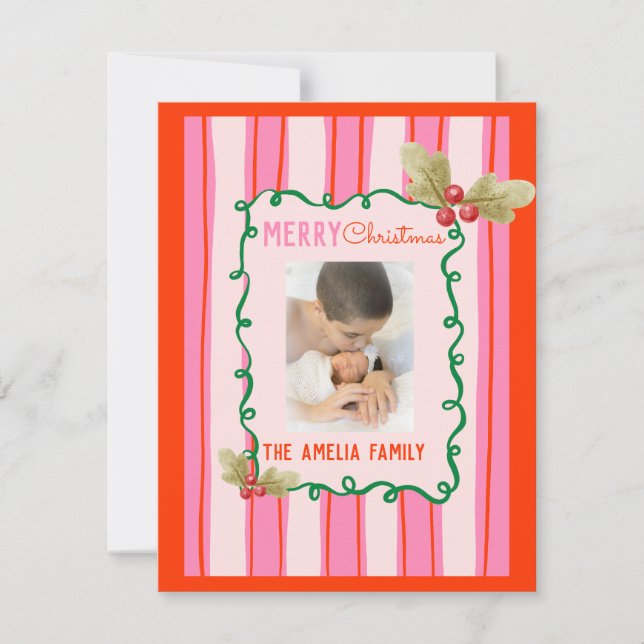 Groovy Weihnachten Doodle Foto  (Vorderseite)