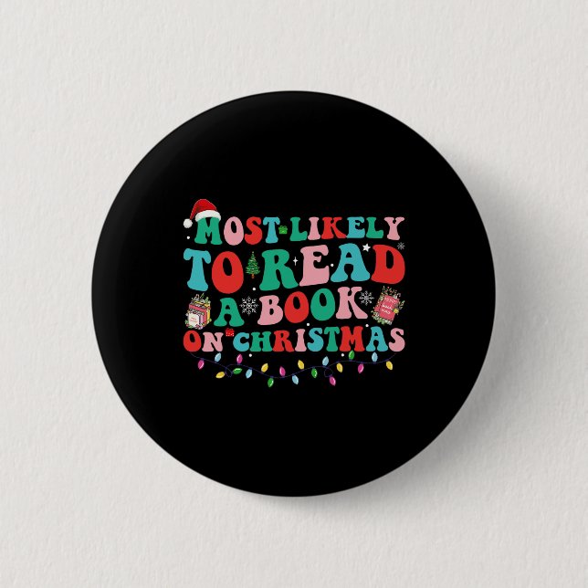 Groovy Weihnachten Wahrscheinlich ein Buch über Ch Button (Vorderseite)