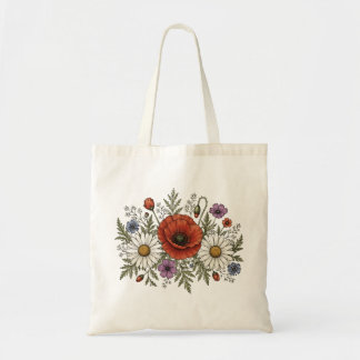 Groovy Wildflower-Wiesen-Tragetasche Tragetasche