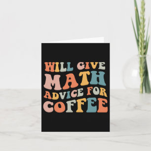 Groovy wird mathematisch beraten, wie Kaffee sich Karte