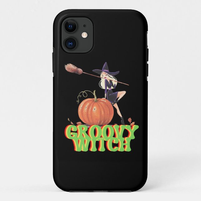 GROOVY WITCH lustige Halloween-Hexen Case-Mate iPhone Hülle (Rückseite)