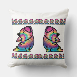 Groovy Yoga Bulldog: Funny Gefärbte Krawatte Color Kissen