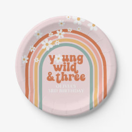 Groovy Young Wild Dreigängiger Regenbogen 3. Gebur Pappteller