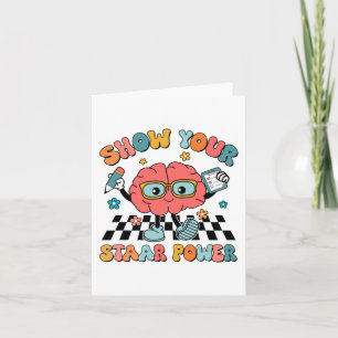 Groovy Zeigen Sie Ihrem Power Brain Teacher Test Karte