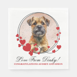 Grorder Terrier Wedding Napkins mit Hunden Foto Serviette