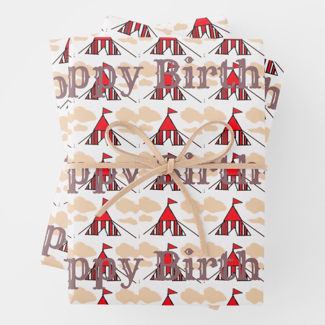 Gros Anniversaire, Enveloppement de papier feuille (En situation)