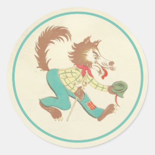 Gros autocollant de loup