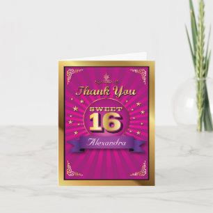 Gros Bassin rose doux 16 Cartes de remerciements