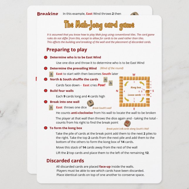 Gros caractères - le jeu de carte - différences (Devant / Derrière)