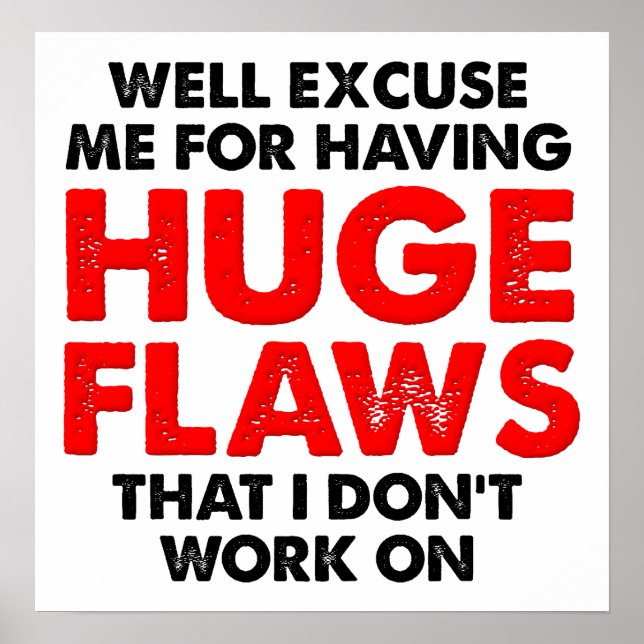 Gros défauts Drôle Poster (Devant)