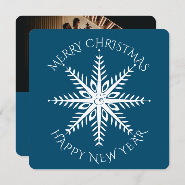 Gros flocon | CARTE de Noël (Devant / Derrière)