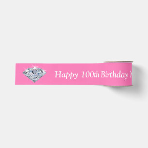 Gros-grain 100th ruban personnalisé d'anniversaire TOUTE