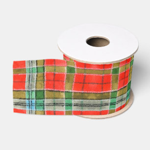 Gros-grain BAIN MAC BAIN TARTAN 3" Large Grosgrain ruban