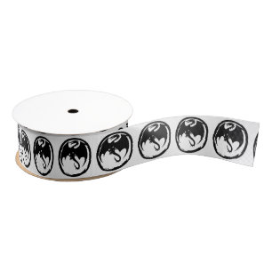 Gros-grain bobine de ruban de Dragon noir