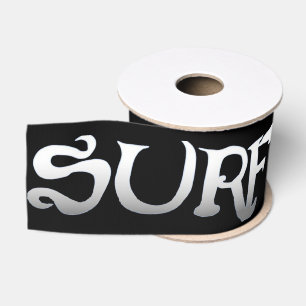 Gros-grain bobine de ruban noir surf
