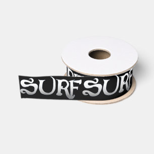 Gros-grain bobine de ruban noir surf