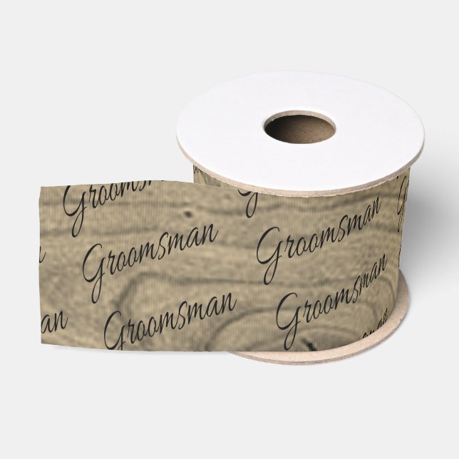 Gros-grain Bois rustique Groomsman Grosgrain Ruban (Bobine)