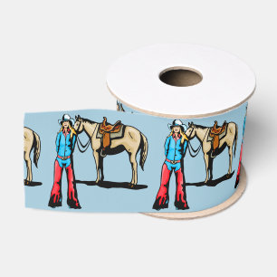 Gros-grain Cow-girl occidentale de ruban d'enveloppe de