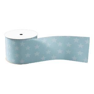 Gros-grain Étoiles sur ruban bleu Grosgrain