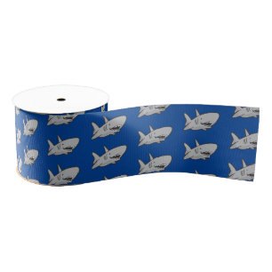 Gros-grain Fête d'anniversaire de requin Bleu Grosgrain Ruban