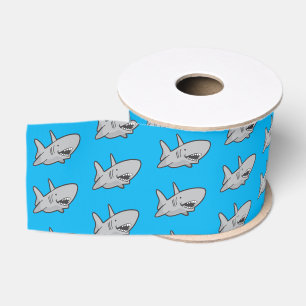 Gros-grain Fête d'anniversaire de requin Bleu Grosgrain Ruban