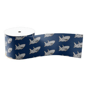 Gros-grain Fête d'anniversaire de requin Bleu Grosgrain Ruban