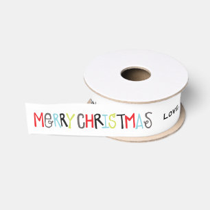 Gros-grain Joyeux Noël   Ruban personnalisé de vacances
