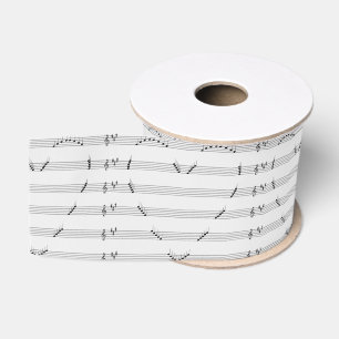 Gros-grain L'amour conceptuel de musique note le ruban