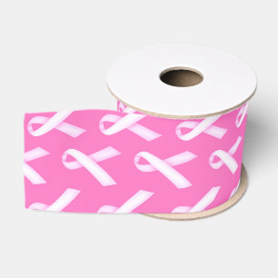 Gros-grain Motif Ruban Rose – Sensibilisation au Cancer du Se