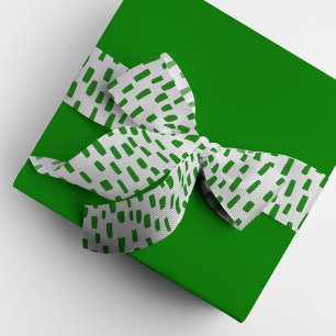 Gros-grain Points de lavage blanc et vert Ruban Grosgrain