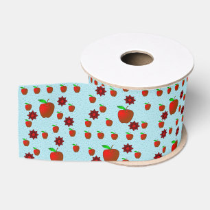 Gros-grain pomme rouge ruban décoratif