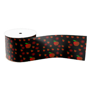 Gros-grain pomme rouge ruban décoratif