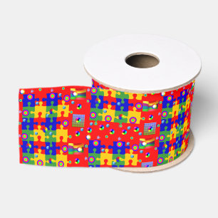 Gros-grain puzzles décoratifs en ruban