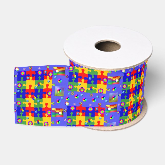 Gros-grain puzzles décoratifs en ruban (Bobine)