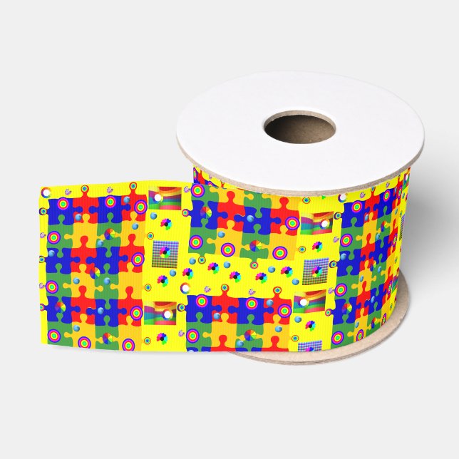 Gros-grain puzzles décoratifs en ruban (Bobine)
