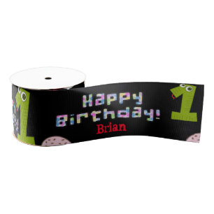 Gros-grain Ruban, #1 Joyeux premier ruban d'anniversaire