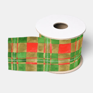 Gros-grain ruban à grains gros 3 pouces MAC GREGOR TARTAN